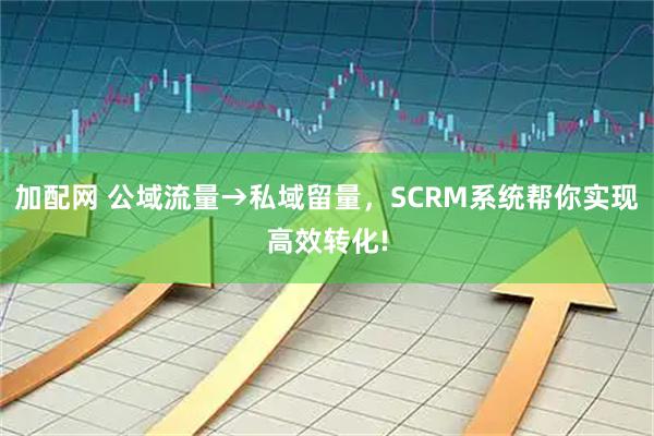 加配网 公域流量→私域留量，SCRM系统帮你实现高效转化!