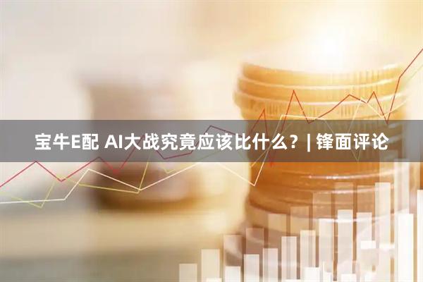 宝牛E配 AI大战究竟应该比什么？| 锋面评论