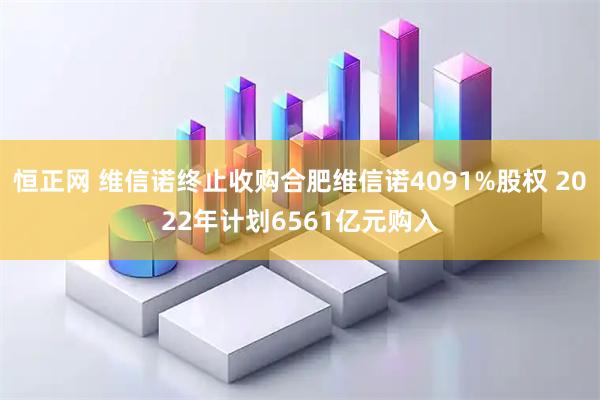 恒正网 维信诺终止收购合肥维信诺4091%股权 2022年计划6561亿元购入